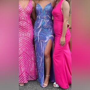 Aleta 1105 Unique Purple Sequin Embellished Prom Dress Size 4